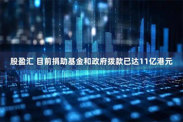 股盈汇 目前捐助基金和政府拨款已达11亿港元